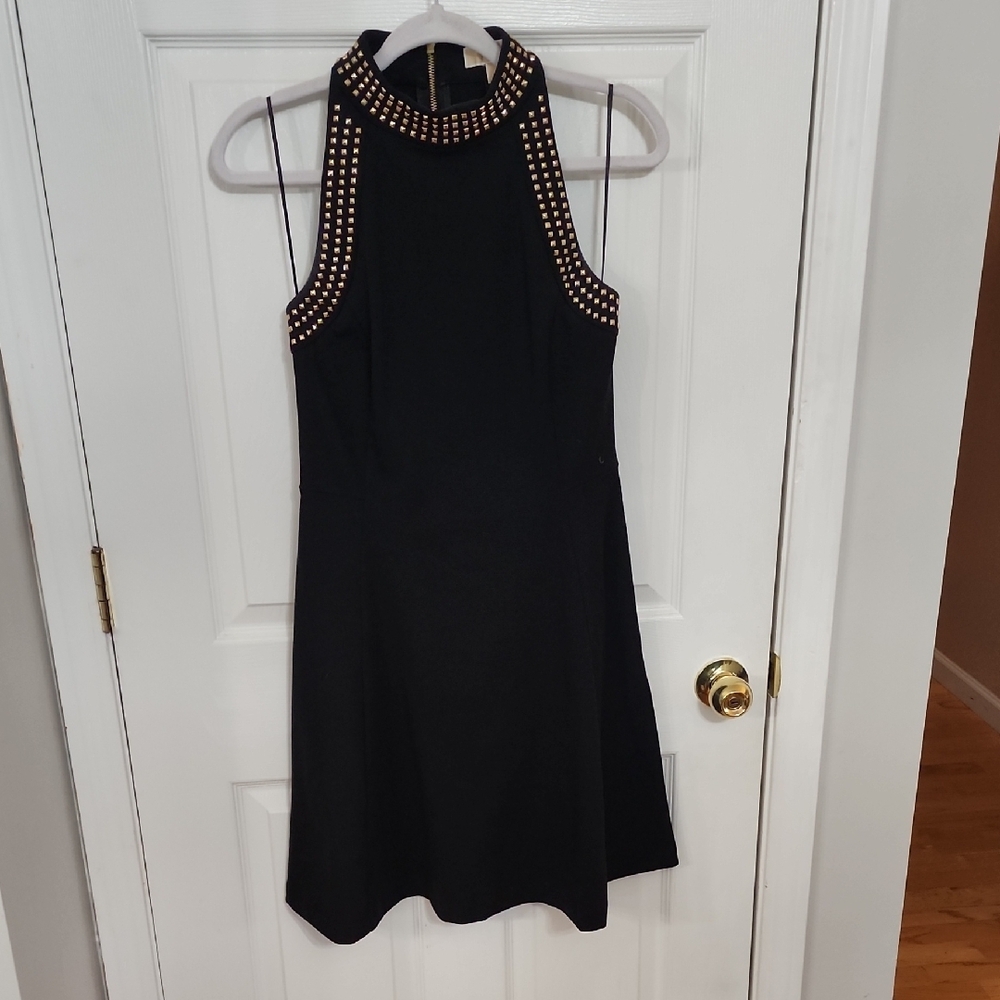 Elegant Black Studded Dress